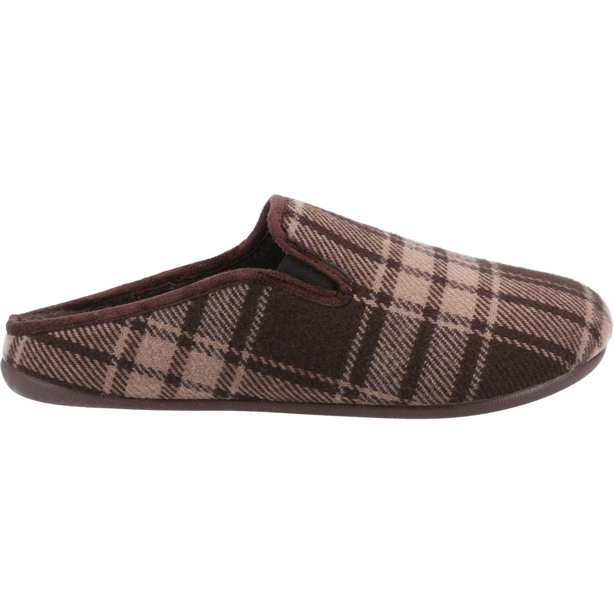 Cotswold Syde Chequered Slip-On Mens Mule Slippers - Shoe Store Direct