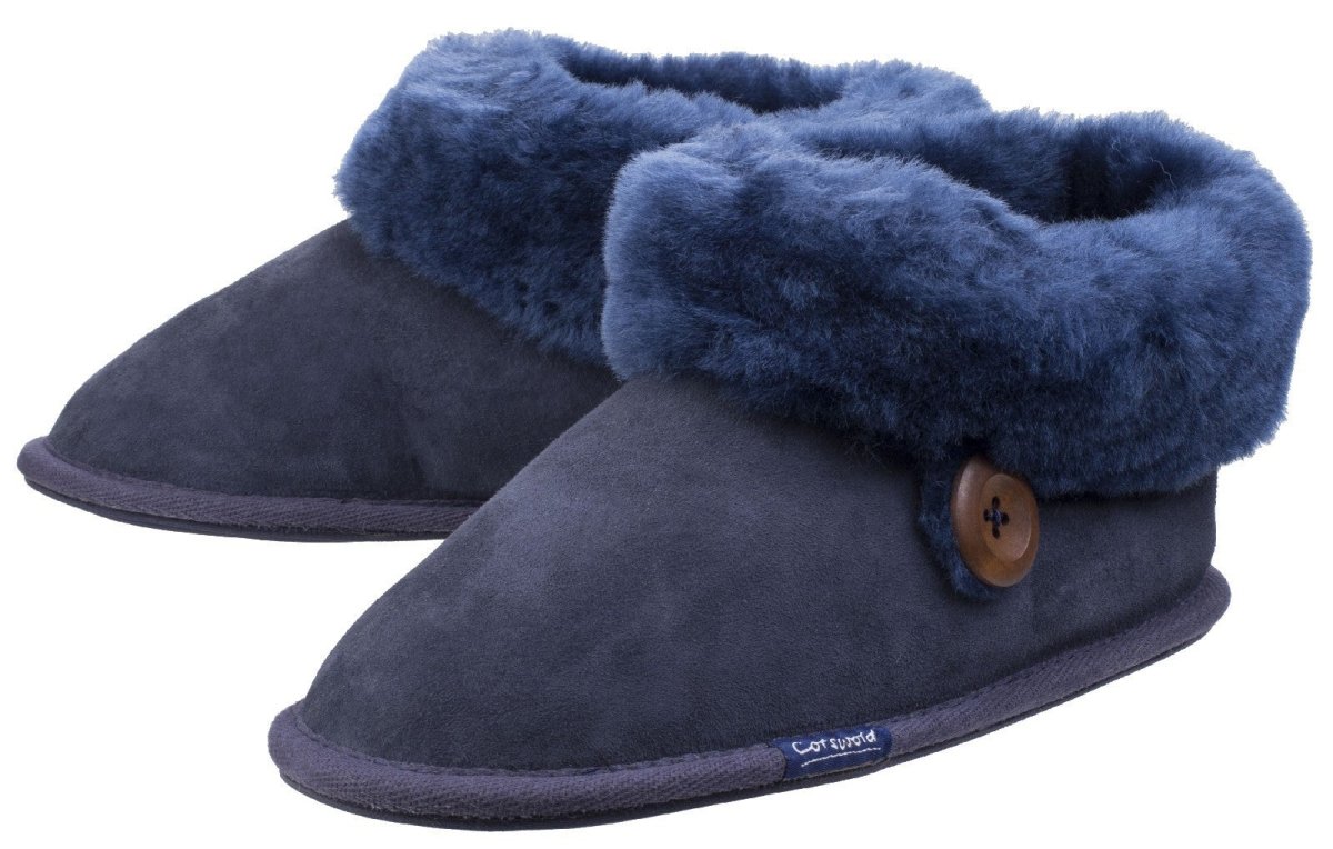 Cotswold Wotton Sheepskin Ladies Bootie Slippers - Shoe Store Direct