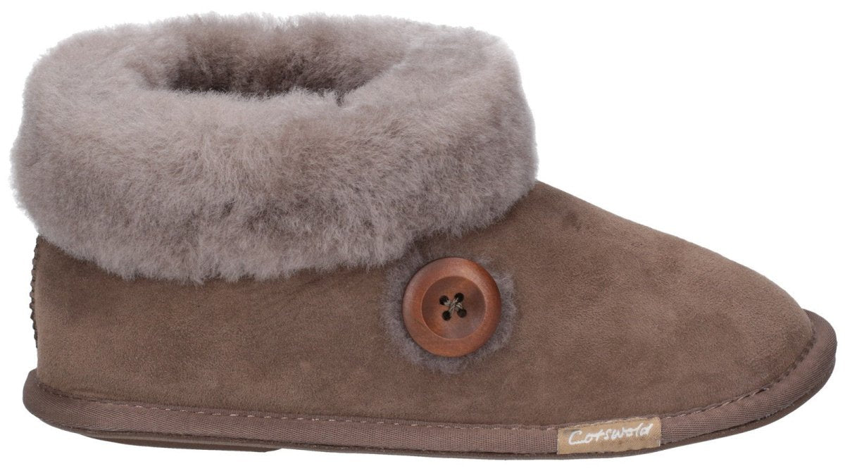 Cotswold Wotton Sheepskin Ladies Bootie Slippers - Shoe Store Direct