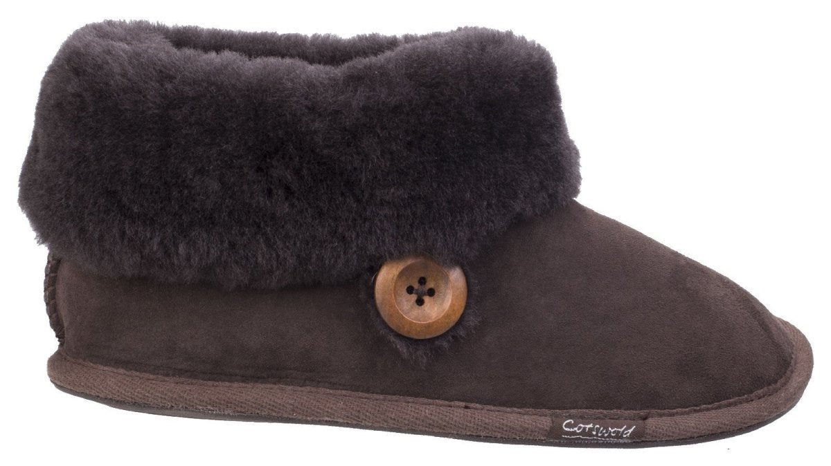 Cotswold Wotton Sheepskin Ladies Bootie Slippers - Shoe Store Direct