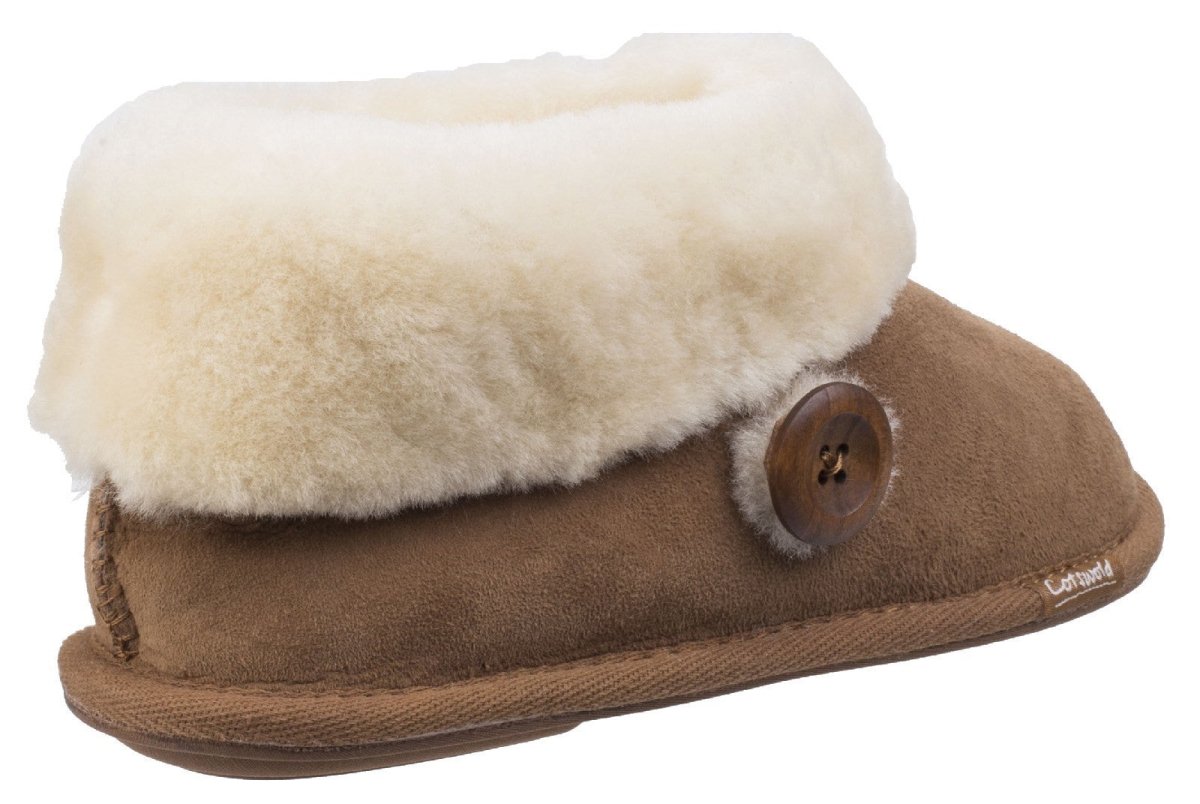 Cotswold Wotton Sheepskin Ladies Bootie Slippers - Shoe Store Direct