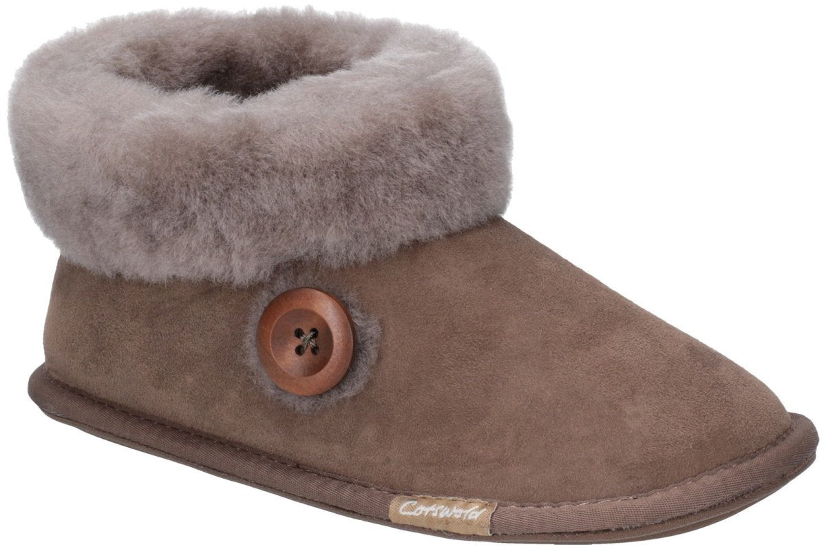 Cotswold Wotton Sheepskin Ladies Bootie Slippers - Shoe Store Direct