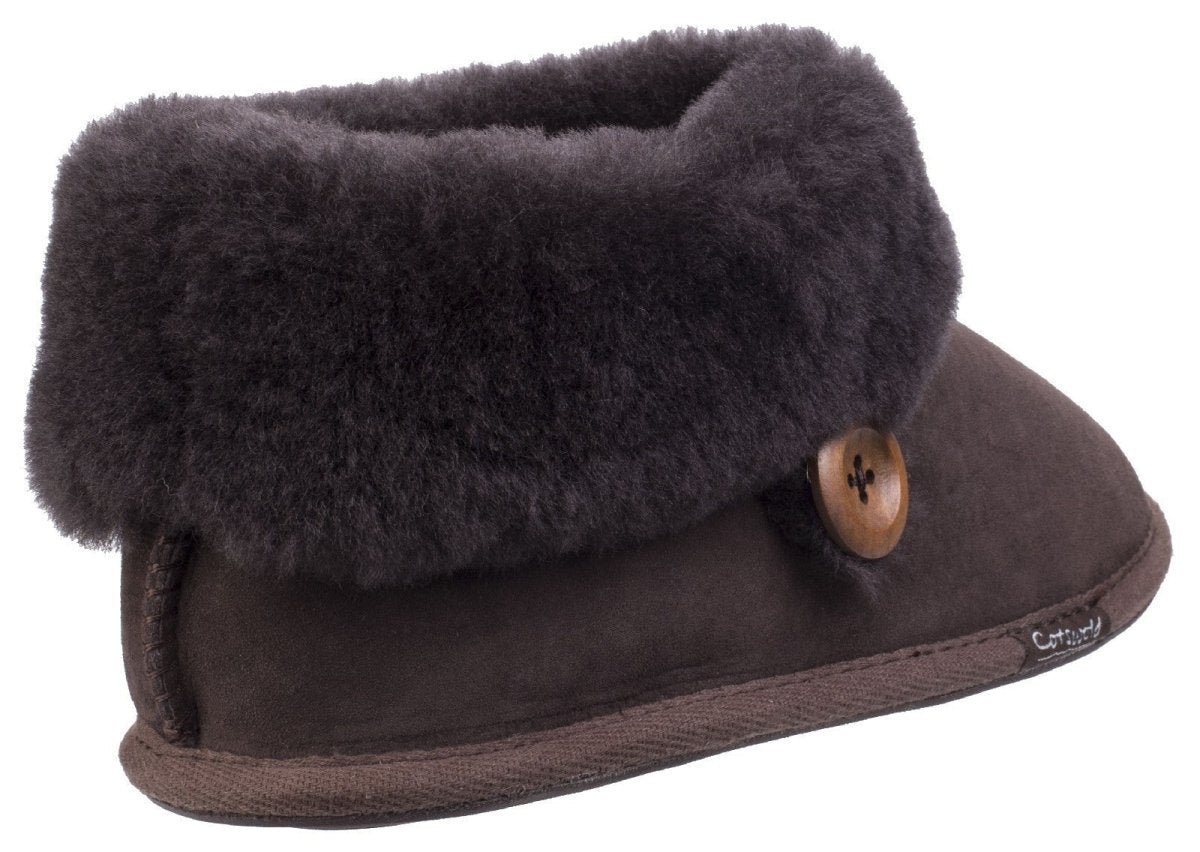 Cotswold Wotton Sheepskin Ladies Bootie Slippers - Shoe Store Direct