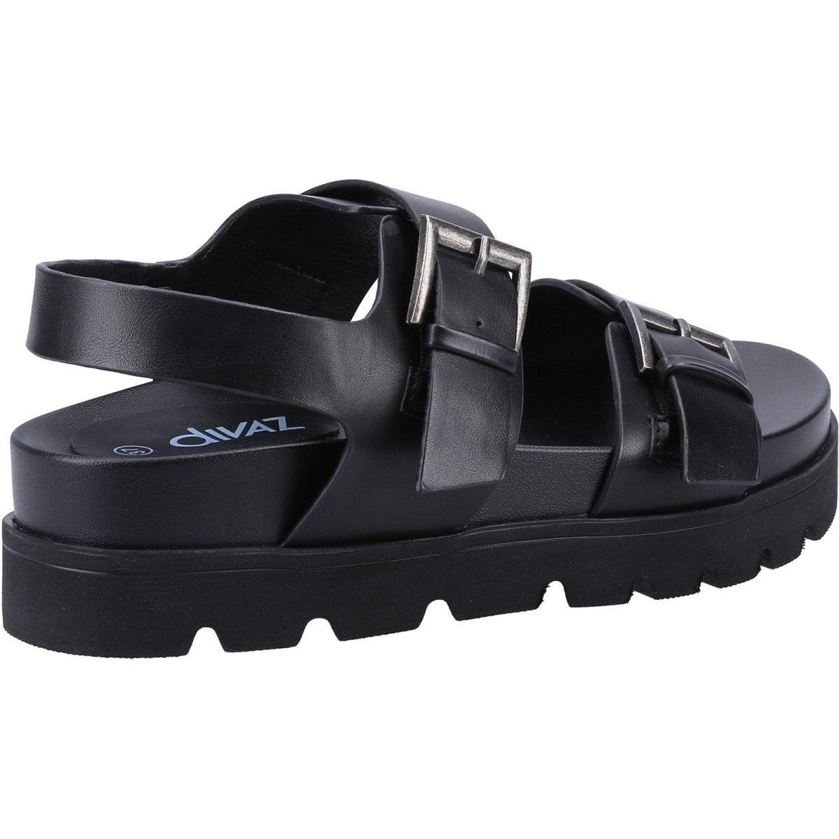 Divaz Saphia Ladies Vegan-Friendly Summer Buckle Sandal Shoes - Shoe Store Direct