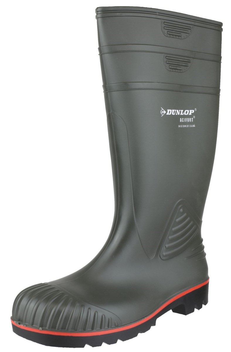 Dunlop Acifort Heavy Duty Full Safety Mens Wellington Boots - Shoe Store Direct