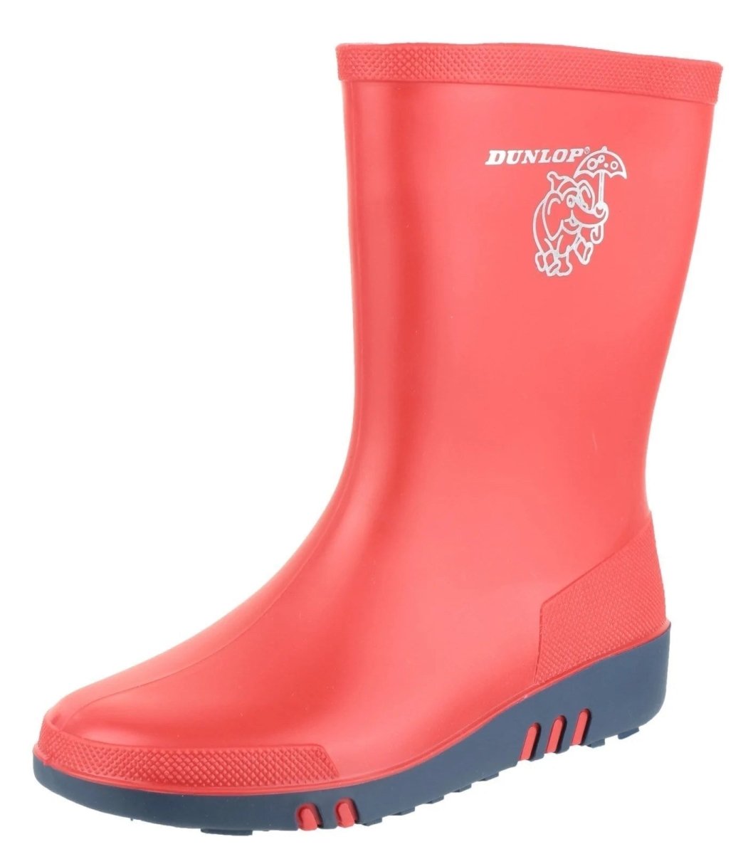 Dunlop Mini Elephant Kids Waterproof Wellington Boots - Shoe Store Direct