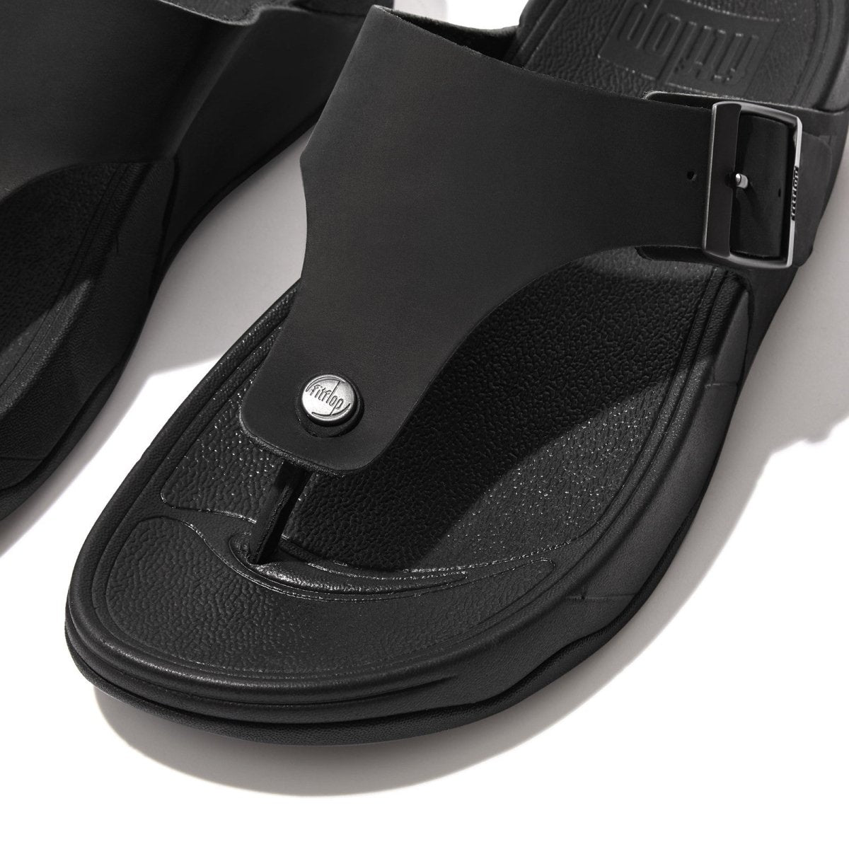 Fitflop Trakk II Mens Leather Toe-Post Flip-Flop Summer Sandals - Shoe Store Direct