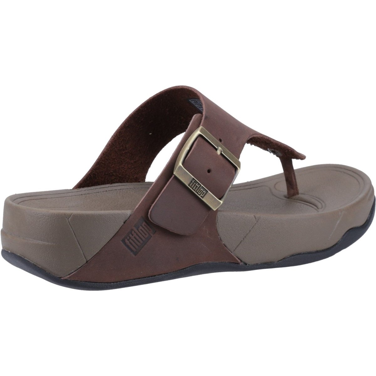 Fitflop Trakk II Mens Leather Toe-Post Flip-Flop Summer Sandals - Shoe Store Direct