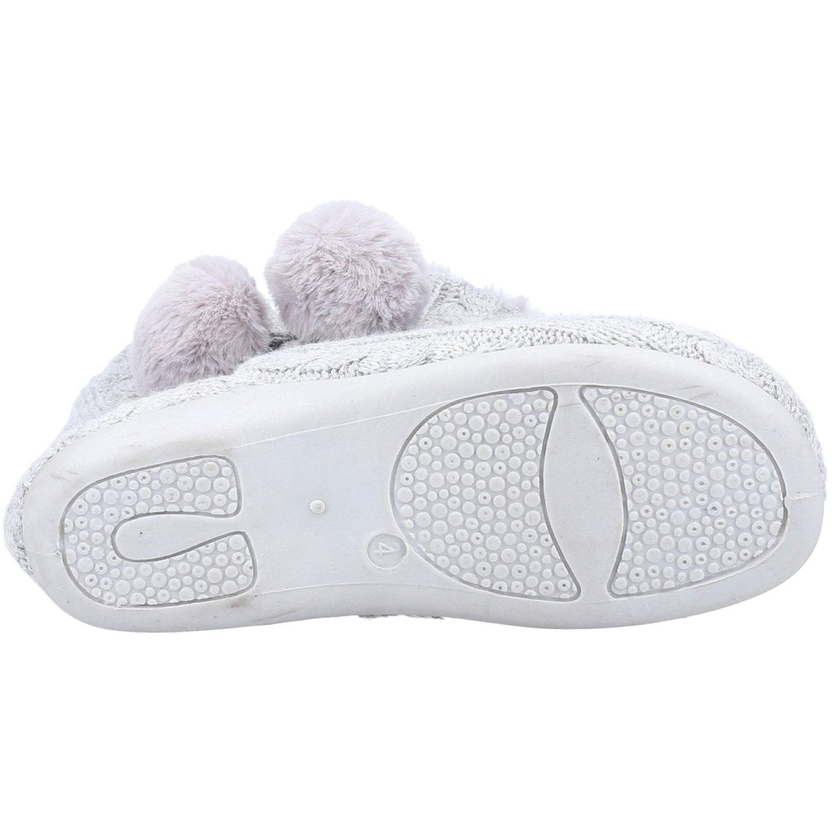 Fleet & Foster Apple Knitted Pom Poms Ladies Bootie Slippers - Shoe Store Direct