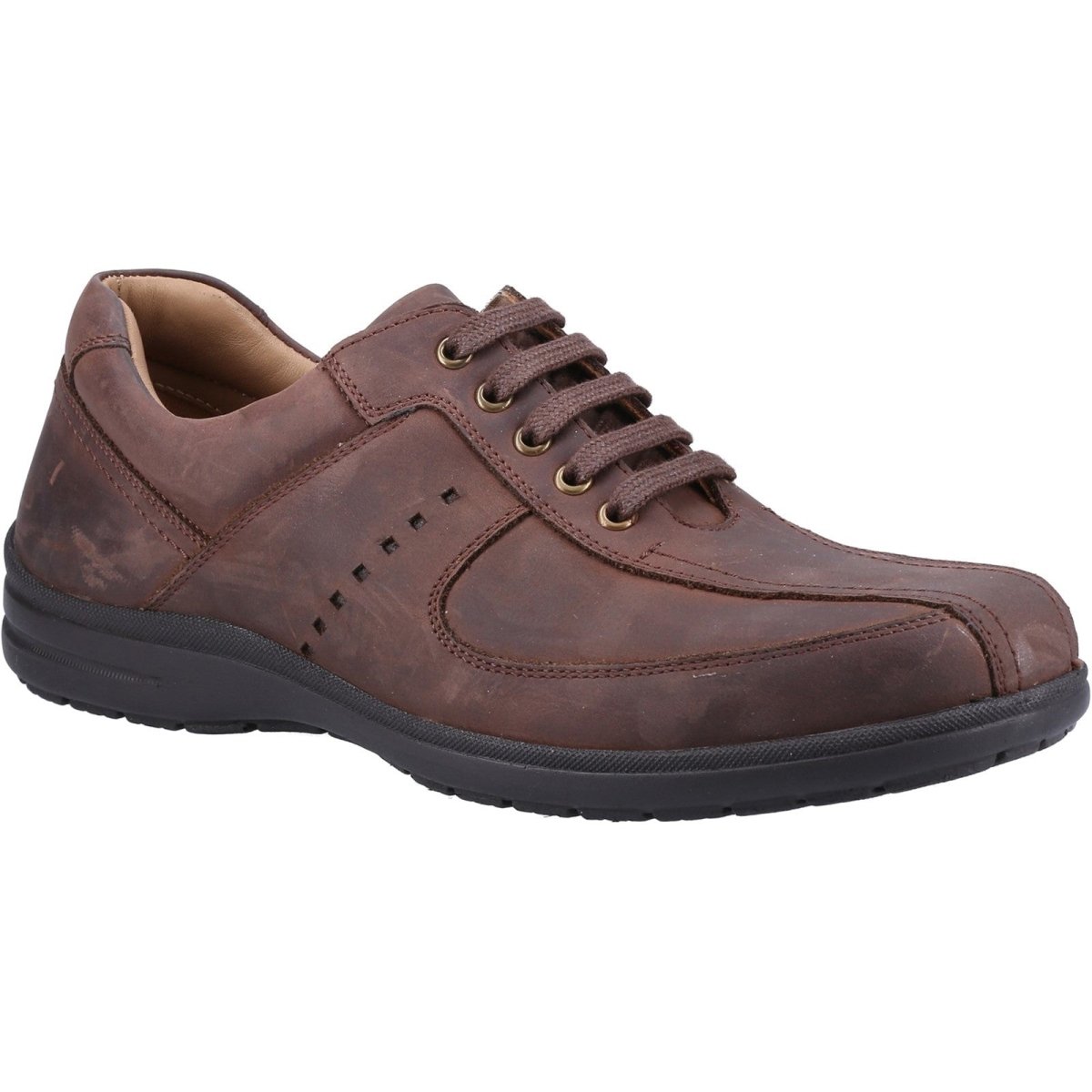 Fleet & Foster Bob Mens Smooth Leather Casual Shoes - Shoe Store Direct