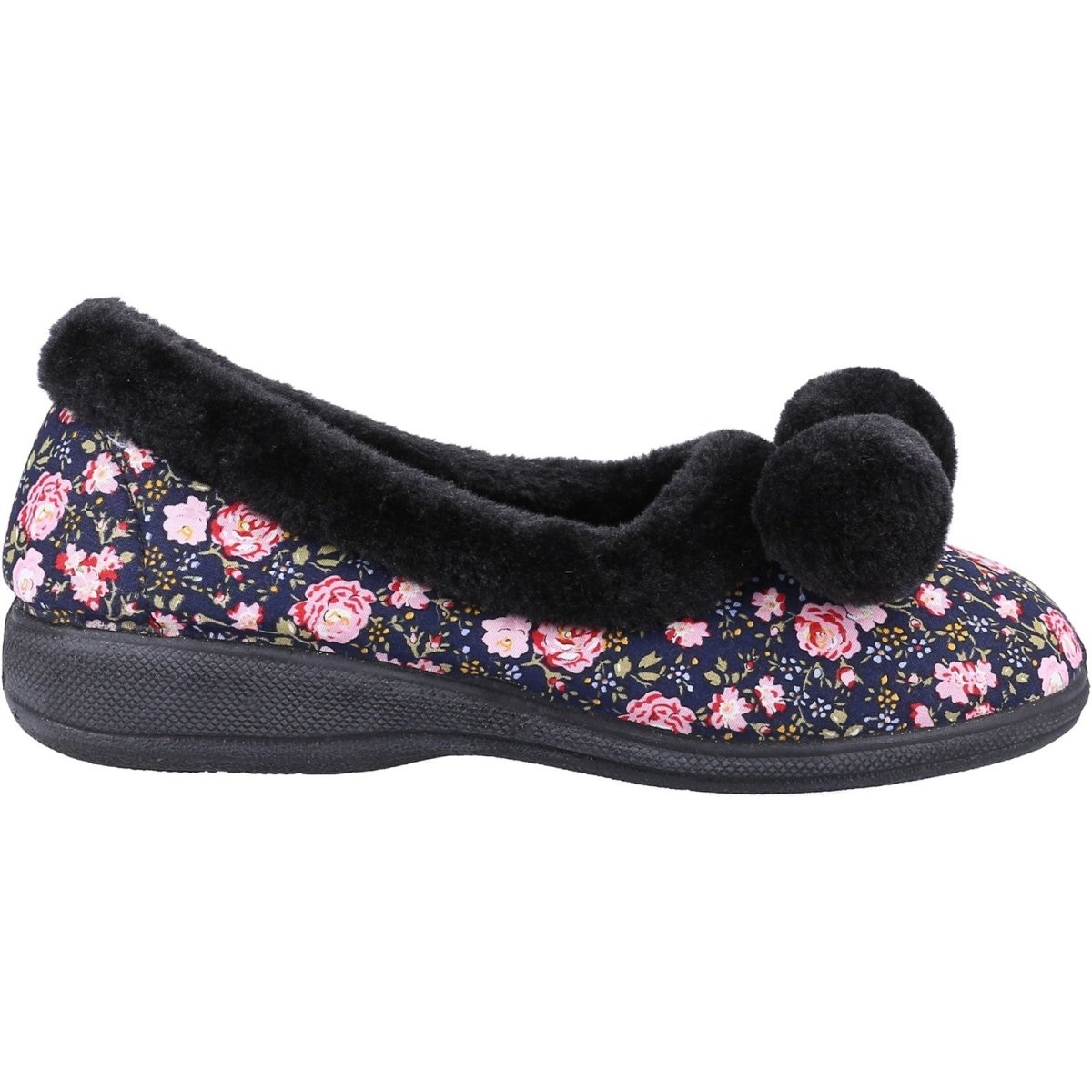 Fleet & Foster Goldfinch Pom Poms Ladies Slippers - Shoe Store Direct