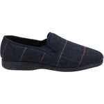 Fleet & Foster Mitchell Chequered Mens Classic Slippers - Shoe Store Direct
