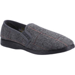 Fleet & Foster Mitchell Chequered Mens Classic Slippers - Shoe Store Direct