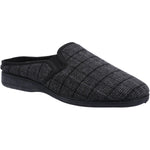 Fleet & Foster Neal Mens Chequered Mule Slippers - Shoe Store Direct