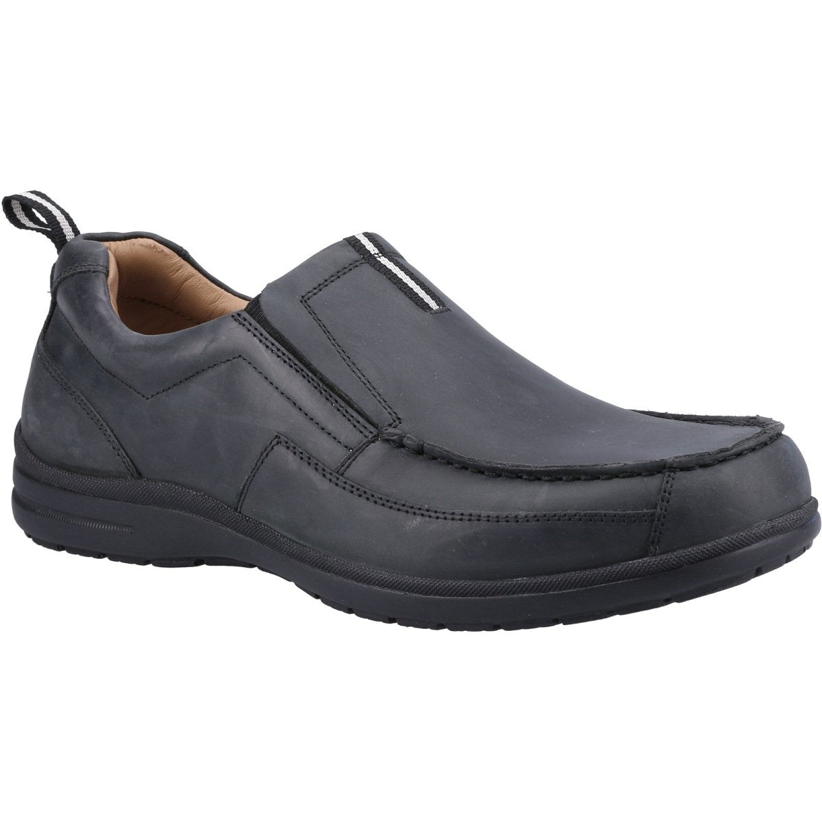Fleet & Foster Paul Mens Leather Slip-On Casual Shoes - Shoe Store Direct