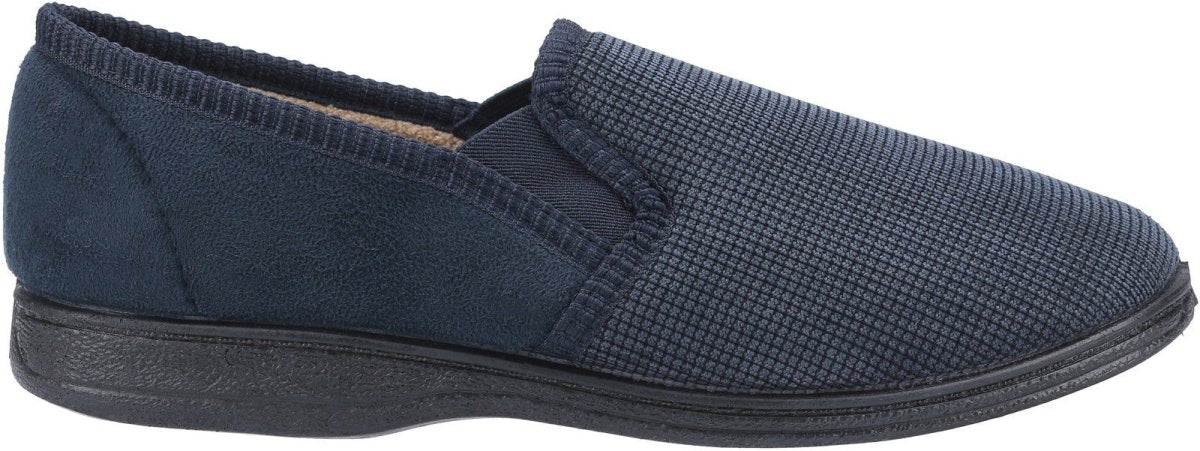 Fleet & Foster Tim Twin Gusset Classic Mens Slippers - Shoe Store Direct