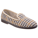 GBS Everett Mens British Tartan Check Print Slippers - Shoe Store Direct