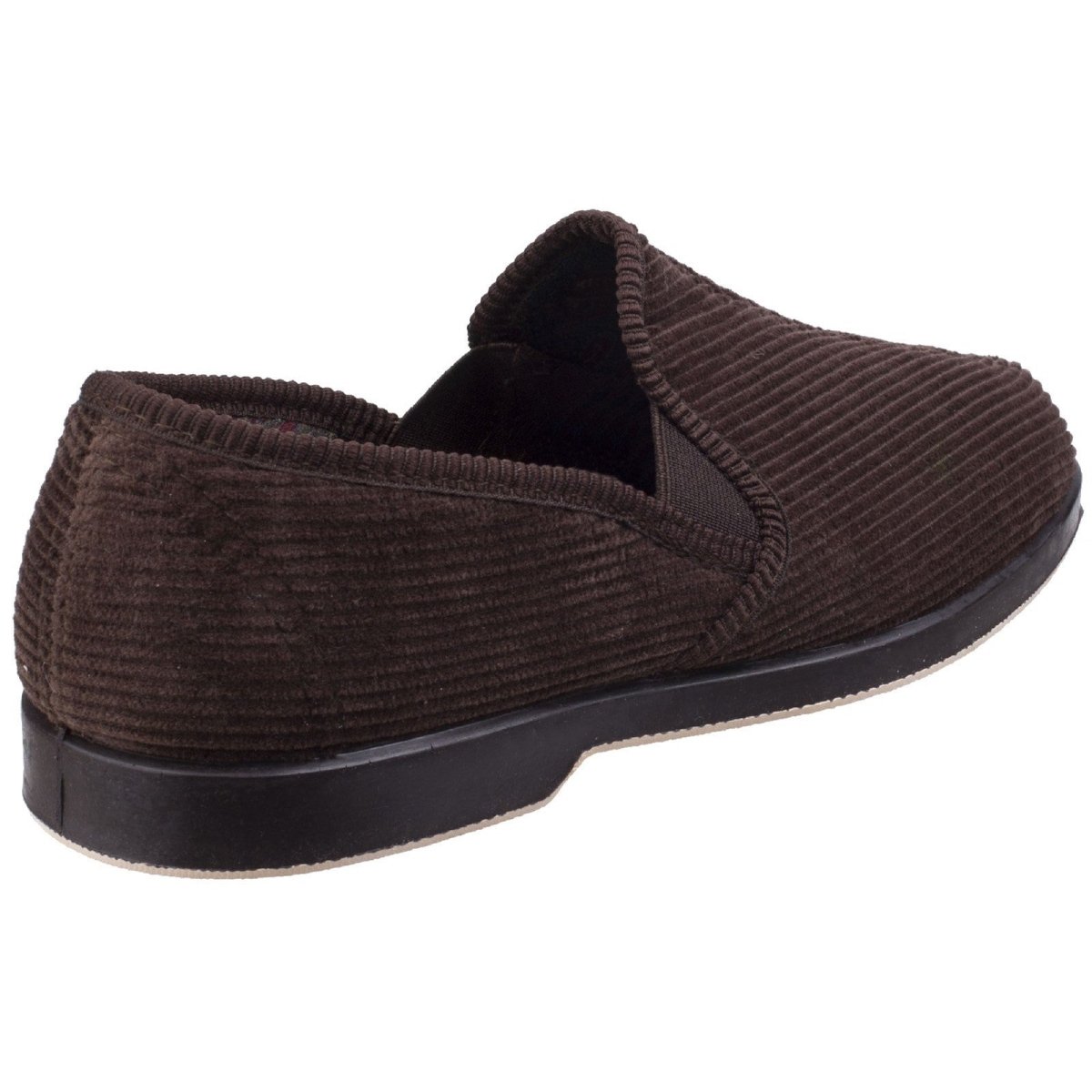 GBS Exeter Mens Traditional Twin Gusset Slippers - Shoe Store Direct