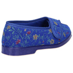 GBS Wilma Ladies EE Wide Fit British Floral Print Slippers - Shoe Store Direct