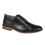 Goor B516A Boys Capped Lace Oxford Brogue Shoe - Shoe Store Direct
