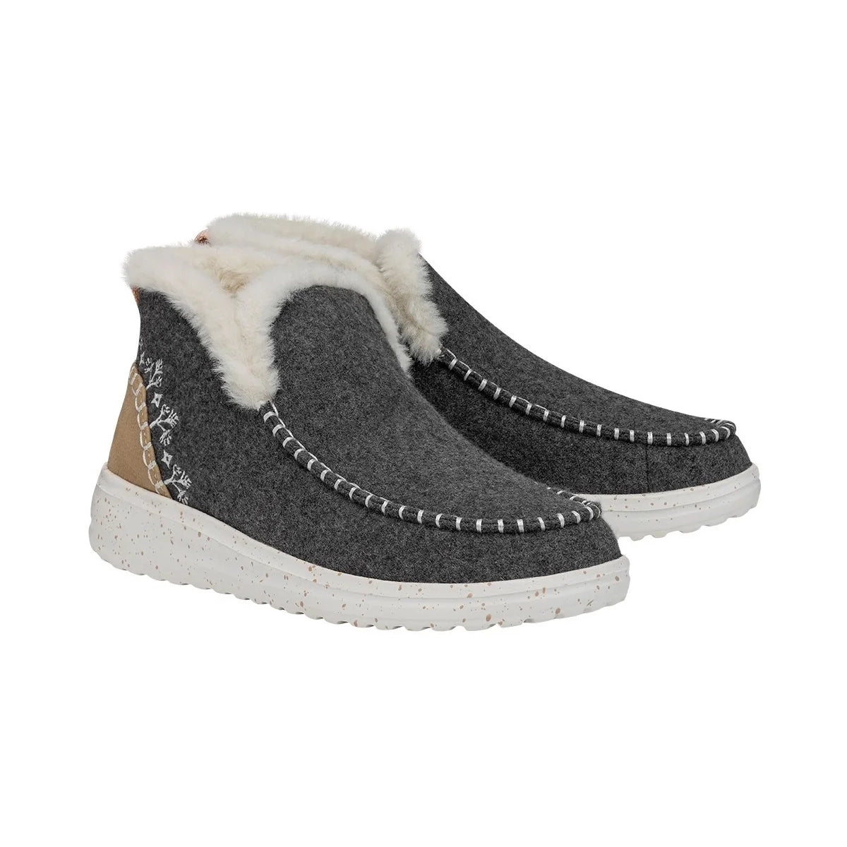 HEYDUDE Denny Wool Faux Shearling Boots - Shoe Store Direct