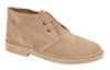 Roamers Men's Brown Suede Desert Boots – Lace-Up Ankle Boots With Rubber Sole, UK Sizing