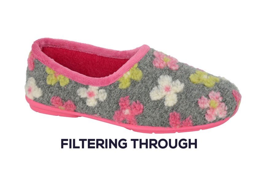 Sleepers LS382FM Womens Multi Flower Slipper - Shoe Store Direct