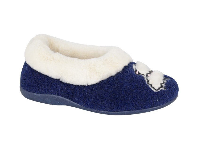 Sleepers LS856C Womens Faux Fur Cuff Sheep Slipper - Shoe Store Direct