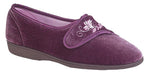 Sleepers LS871M Womens Touch Fastening Embroidered Slipper - Shoe Store Direct