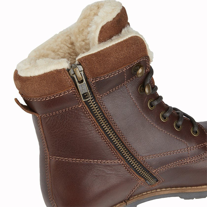 Woodland L032DB Lace/Zip High Ankle Country Boot - Shoe Store Direct