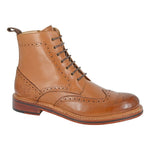 Woodland M528BT Mens Brogue Zip Ankle Boots - Shoe Store Direct